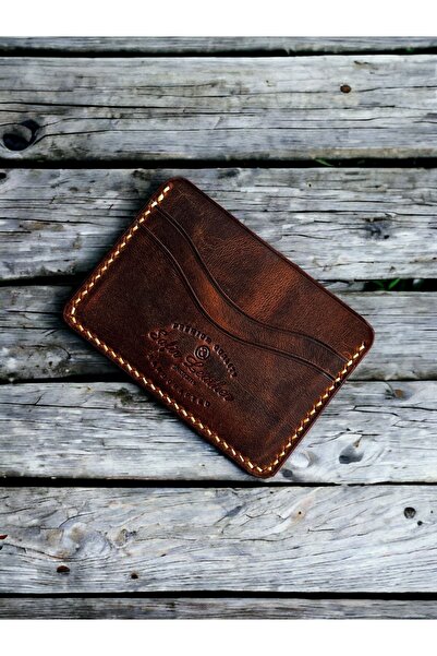 DeriBoss Θήκη για κάρτες Milano Tan από γνήσιο δέρμα