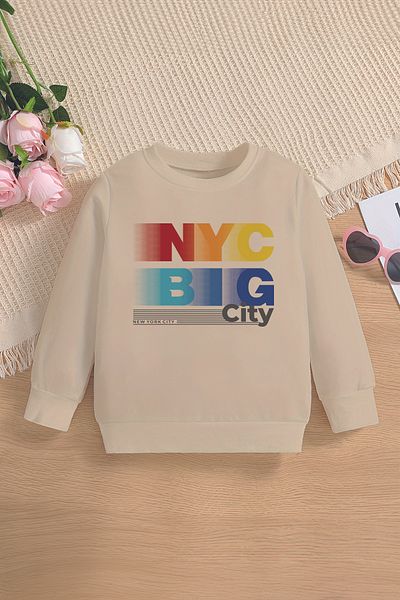 MYADA NYC Big City Printed Premium Oversize παιδικό φούτερ - 13274