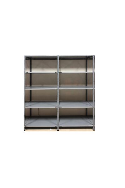 Çelikrafburada 5 Katlı Duble Galvaniz Çelik Raf Arşiv Depo Kiler Rafı 31x186x200