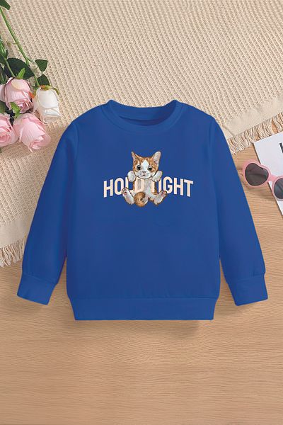 MYADA Детски суитшърт Premium Hold High Cat Oversize - 12808