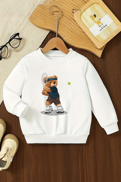 MYADA Hanorac supradimensionat pentru copii de tenis cu model Boho sezon nou - 11008