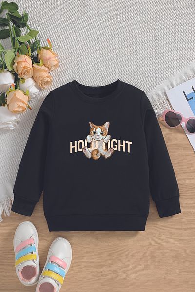 MYADA Детски суитшърт Premium Hold High Cat Oversize - 12808