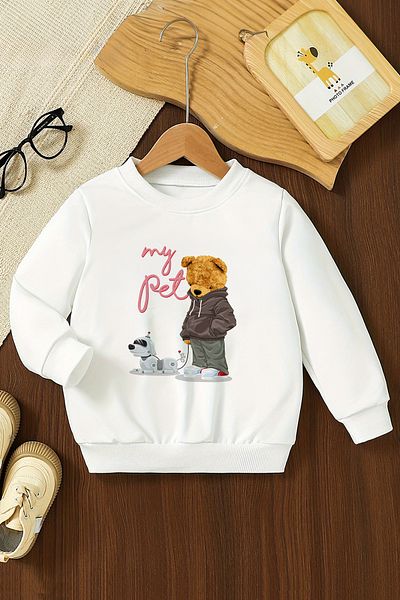 MYADA Hanorac pentru copii oversize Dog Lover Boho sezon nou - 11010