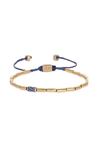 Juju Bronze Tube Bracelet With Stone Detail