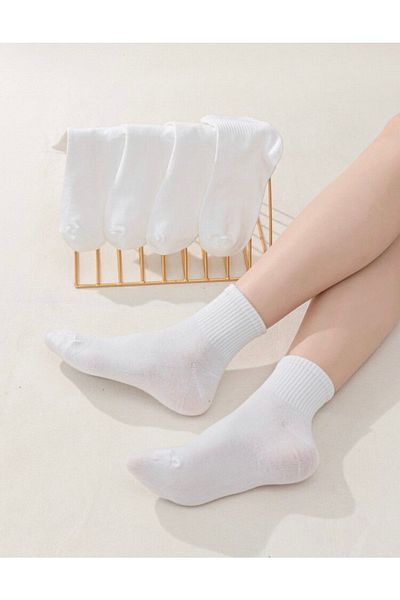 myDea Κάλτσες Unisex 5 Pairs White Booties