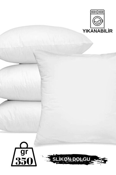 Nakkısh 4 Adet Yıkanabilir Silikon Dolgulu Kırlent Yastığı - 350 gr