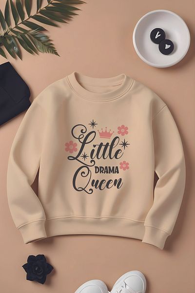 MYADA Παιδικό φούτερ Little Drama Queen Oversize - Special Design 12267