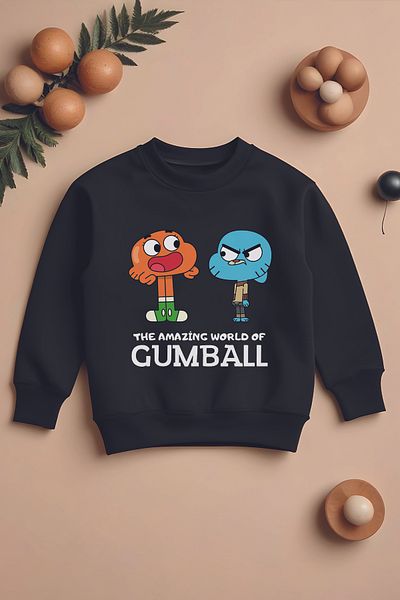 MYADA Hanorac oversize pentru copii cu imprimeu Gumball - Noul sezon 11053