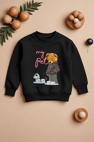 MYADA Нов сезонен голям детски суитшърт Dog Lover Boho - 11010