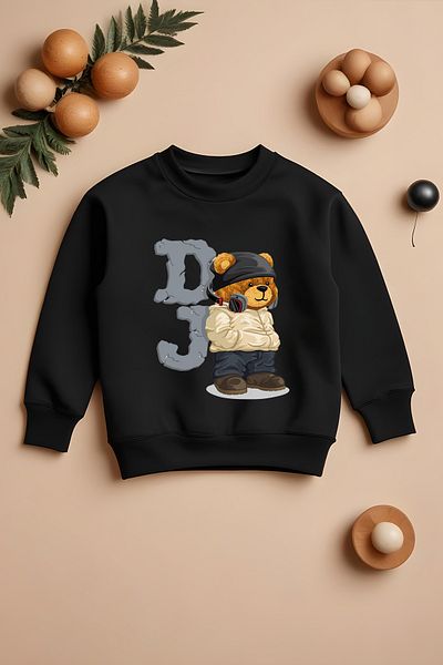 MYADA Детски суитшърт с голям размер и шарка DJ New Season Boho - 11004