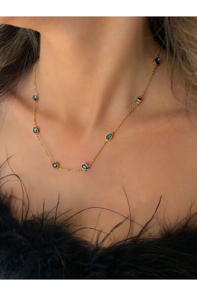 m mavi deniz accesories قلادة فولاذية غير قابلة للتشوه، قلادة قطرة مضادة للحساسية