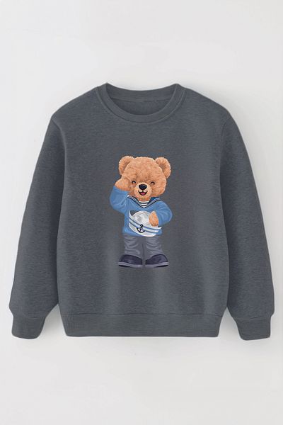 MYADA Детски суитшърт Oversize за нов сезон - с щампа Captain Boho 11024