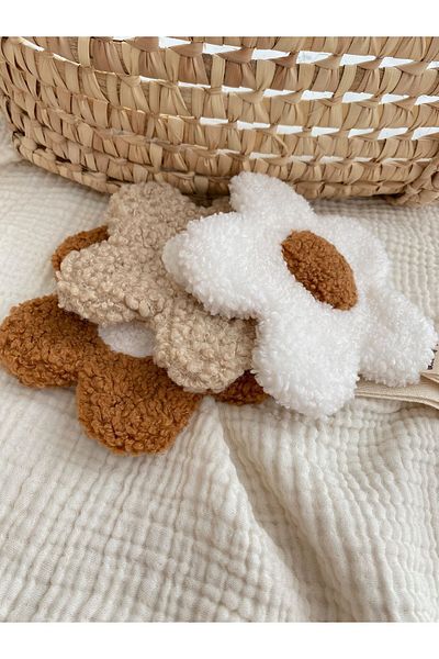 bohemoon Teddy Daisy Pacifier Strap Camel