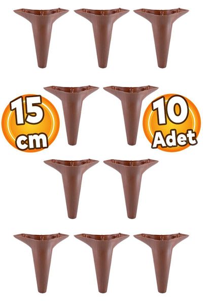 Badem10 Aspen Mobilier de lux Canapea Fotoliu Unitate TV Picior de bază Picioare 15 Cm Model Lemn Picior 10 Bucăți