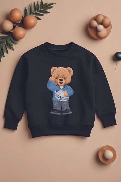 MYADA Детски суитшърт Oversize за нов сезон - с щампа Captain Boho 11024