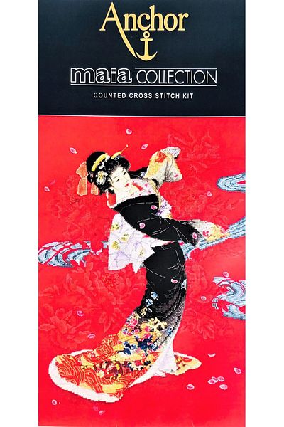 Anchor Maia Collection Cross Stitch Kit Wall Panel Japanese Folk Culture Patterned