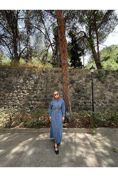 Mevra Indigo Denim Dress