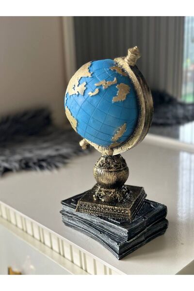 Genel Markalar Ayyıldızlı kitaplı dünya küre biblo masa üstü hediyelik kırtas...