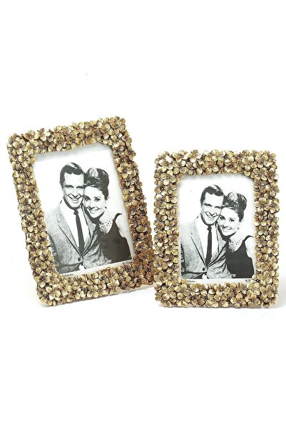 Seniste Nice Dekoratif Resim Çerçevesi 2' Li Papatya Gold Polyester Pa03412