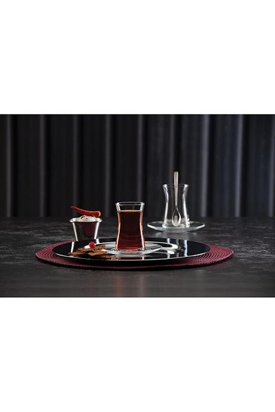 Paşabahçe Heybeli Tea Set - Plain, 160 Ml, 8 Pieces