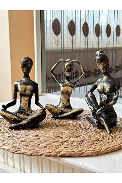 AYYILDIZLI Üçlü Yoga Yapan Kızlar Biblo Eskitme