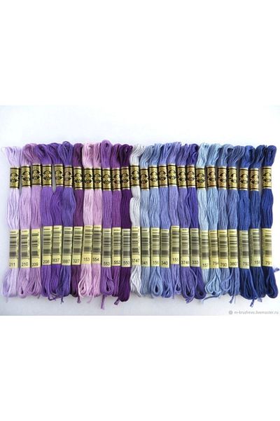 Dmc 26 Pieces Lilac Tones - Muline Embroidery Thread Set