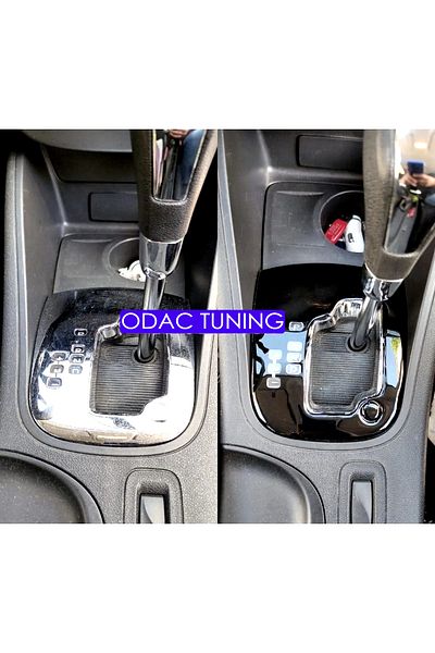 ODAC TUNING غطاء إطار ناقل الحركة الأوتوماتيكي باللون الأسود اللامع من Renault Fluence - الطوربيد، الكسوة، وحدة التحكم