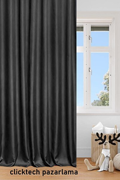 Madame Dower 4 Katmanlı Yalıtımlı Antrasit Güneşlik Perde - Toz Önler, Sıcak, Soğuk Ve Ses Yalıtımı, Ütü Istemez