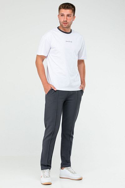 speedlife White Smoked Oversize Crew Neck Basic Ανδρικό Σετ Xb0093