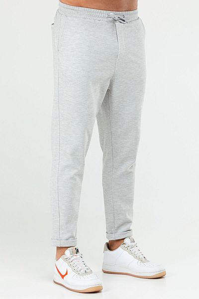 speedlife Pantaloni sport pentru bărbați - Gri Melange, Regular Fit, Bumbac XD0415