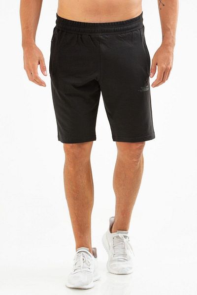 speedlife Black Regular Cotton Zippered Pocket Men's Shorts Xe0111
