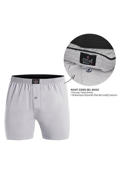 Öts Ανδρικό 100% βαμβακερό Boxer Πακέτο με 5 κουμπιά Άνετη εφαρμογή Premium Ειδικό κουτί δώρου