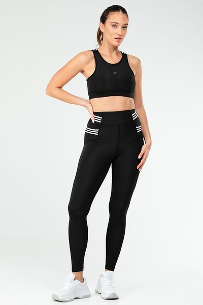 speedlife Costum de jambiere pentru femei, negru, slim fit, cu talie înaltă, Sb0845