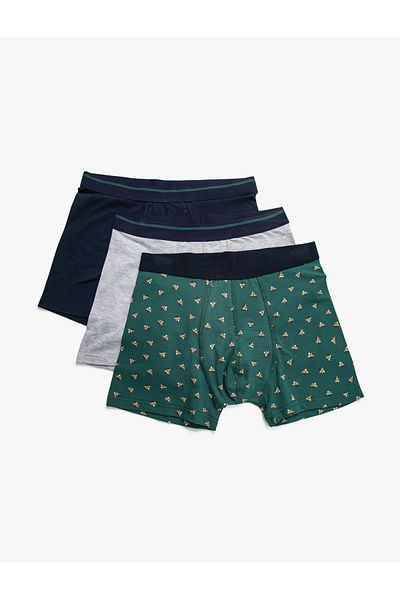 Koton 3 Συσκευασία Boxer Βαμβακερό σχέδιο