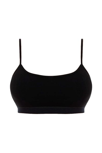 Öts Women's Padded Adjustable Strap Colored Cotton Lycra Half Undershirt Bra Bustier