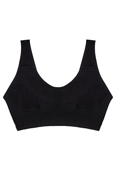 Öts Kadın Siyah 2'li Pamuk Penye Sütyen