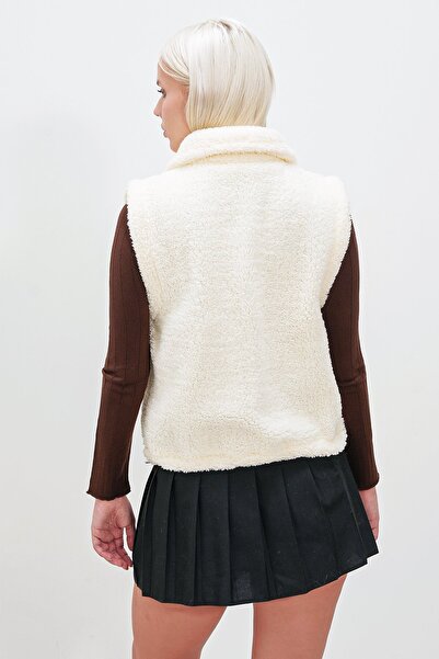 HAKKE Плюшевий жилет - з коміром і підкладкою