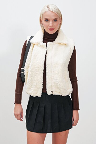 HAKKE Плюшевий жилет - з коміром і підкладкою