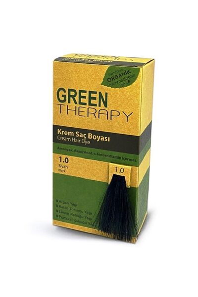 Green Therapy -ORGANİK KREM SAÇ BOYASI 1.0 SİYAH RENK