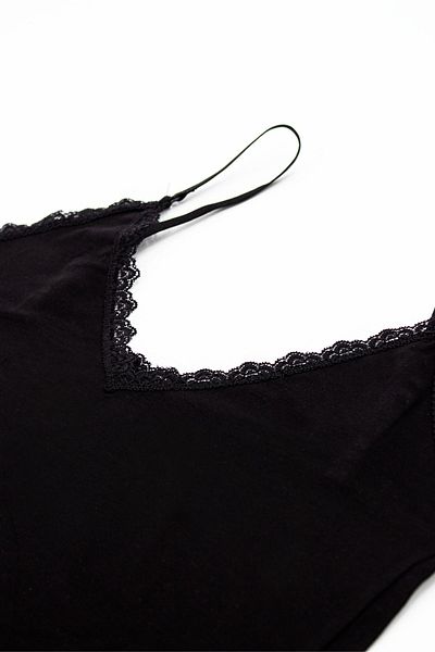 Öts Women's Adjustable Rope Strap Lace Viscose Tank Top