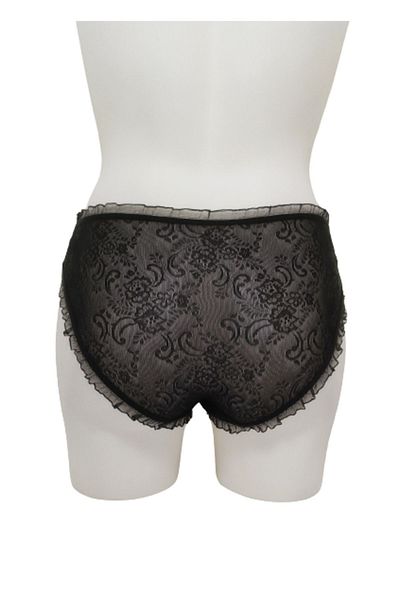 r rojinins Women's Lace Black Slip 6 Pack Cotton Bikini Panties
