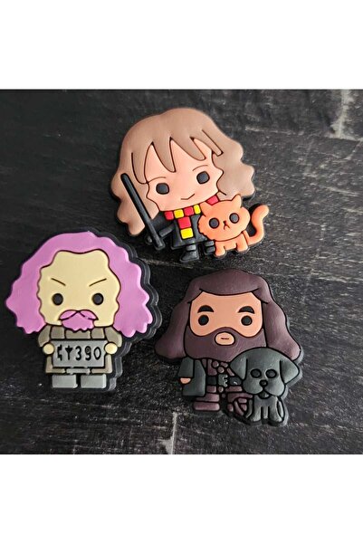 Sanat Markt Hogwards Serisi: Hermione Granger, Hagrid, Sirius Black - Jibbitz Rozeti - 3 Adet