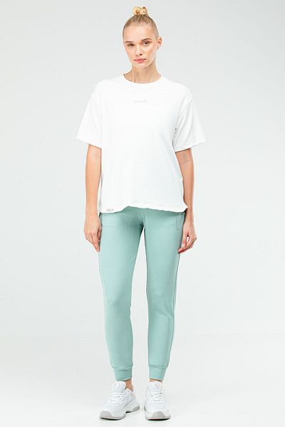 speedlife Ecru Mint Green - Crew Neck Lycra Γυναικεία Φούτερ Sb0892