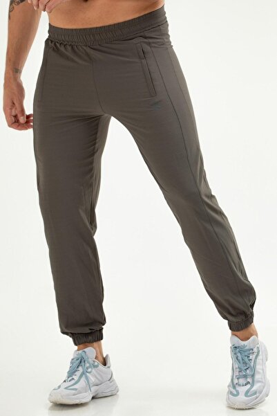 speedlife Khaki Regular Rubber Leg Men's Tracksuit Bottom Xd0203