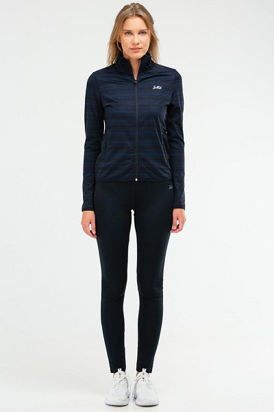 speedlife Set de jambiere pentru femei, albastru bleumarin, slim fit, din material pentru scufundări Sa22961