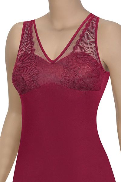 Öts Women's Lace Tulle Cotton Undershirt - Lycra Thick Strap