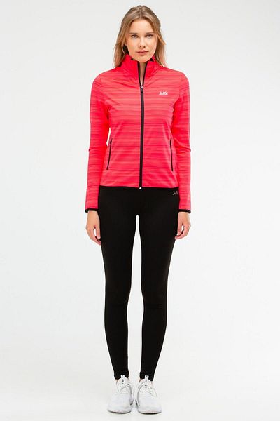 speedlife Set de jambiere de damă cu guler vertical din țesătură de scufundări slim fit fucsia Sa22961