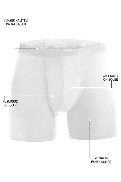 Öts Ανδρικά λευκά 6-συσκευασία Modal Boxers