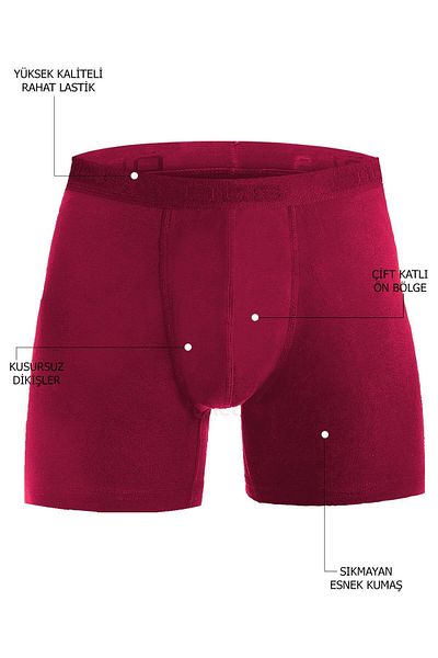 Öts Ανδρικά Claret Red 6-pack Modal Boxers