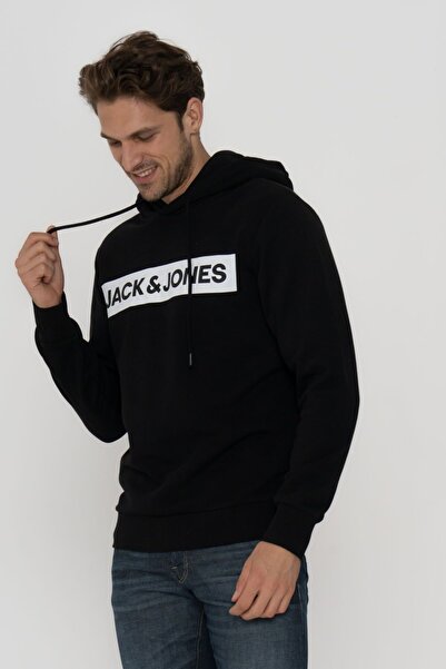 Jack & Jones Ανδρικό φούτερ με κουκούλα Minder με τυπωμένο λογότυπο